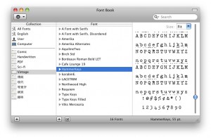 Font book